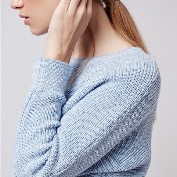 Topshop two tone tipped blue sweater - Picture 5 of 8